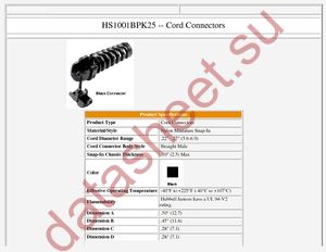 HS1001BPK25 datasheet  